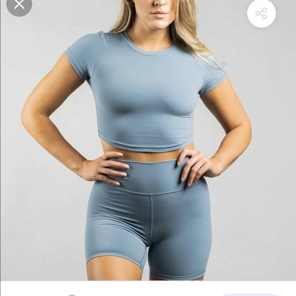 BuffBunny Bondi Blue Short/Crop Set